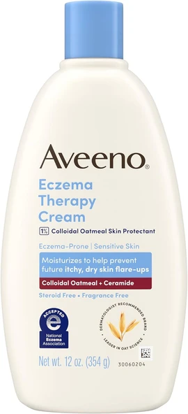 Aveeno Terapisi Günlük Nemlendirici Hassas Ciltler Için, Koloidal Yulaf Ezmesi Ile Kuru, Kaşıntılı Tahriş Olmayan Ciltler Için, Steroidsiz Kokusuz, 12 Ml ürün görseli 1