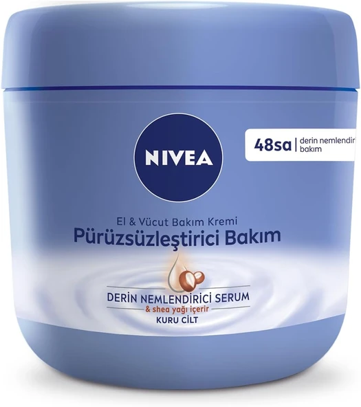 Nemlendirici El Vücut Bakım Kremi Pürüzsüzleştirici 400 Ml, Kuru Ciltler,48 Saat Yoğun Nemlendirme,Shea Yağı ürün görseli 1