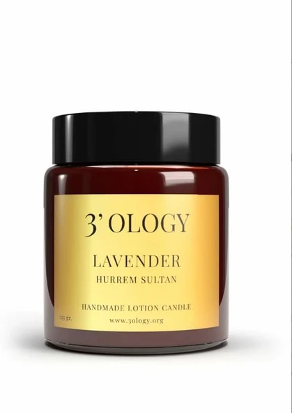 3'Ology Lavender Hurrem Sultan Handmade Lotion Candle 125Gr ürün görseli 1