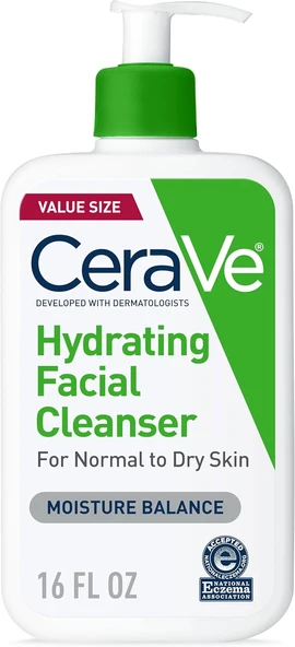 -"Cerave Nemlendirici Yüz Temizliği, 473 Ml, Uygulama Için Kuru Ila Normal Cilt" ürün görseli 1