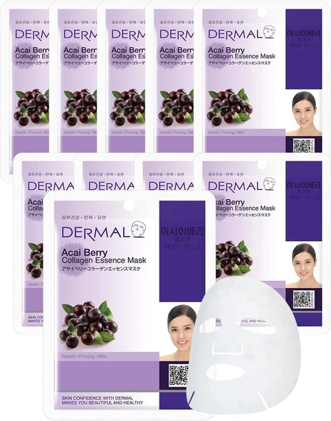 Dermal Acai Çileği Özlü Kolajen Yüz Maskesi 23 G ürün görseli 1