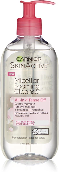 Skinactive Micellar Köpüklü Yüz Yıkama, Tüm Cilt Tipleri İçin, 6.7 Fl Oz ürün görseli 1