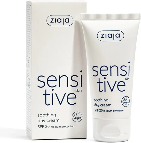 Ziaja Sensitive Yatıştırıcı Gündüz Kremi Spf 20, Hassas Cilt Serisi, 50 Ml ürün görseli 1