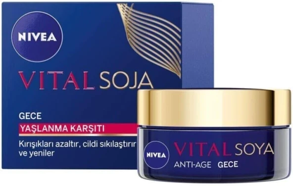 Vital Soya Yaşlanma Karşıtı Gece Bakım Kremi, 50 Ml ürün görseli 1
