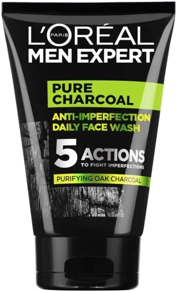 L'Oreal Paris Men Expert Pure Charcoal Cilt Problemlerine Karşı Savaşan Yüz Yıkama Jeli 100 Ml ürün görseli 1