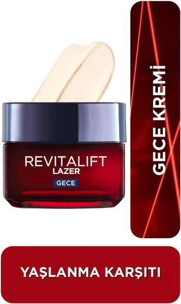 L'Oreal Paris Revitalift Yoğun Yaşlanma Karşıtı Gece Bakım Kremi (50 Ml) ürün görseli 1