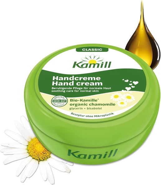 Kamill Normal Kuru Ciltler Için Klasik El Tırnak Kremi, Papatya Özü Bisabolol, Sakin Nazik, Cilt Uyumluluğu Dermatolojik Onaylı, 2'Li Paket (Her Biri 8.5 Oz)# ürün görseli 1
