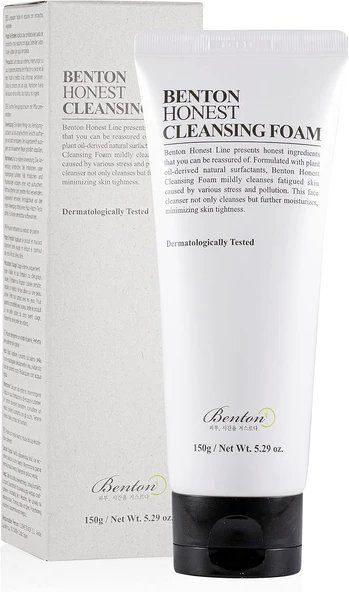 Benton Honest Cleansing Foam - Hassas Ciltlere Uygun Hafif Formüllü Temizleyici Köpük 1 Paket (1 X 150 G) ürün görseli 1