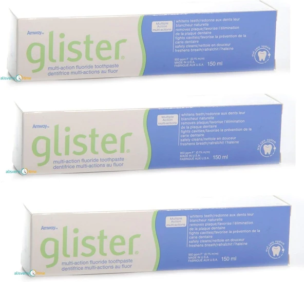 Amway Glister Flörürlü Büyük Boy Macunu 150 Ml (3 Adet) ürün görseli 1