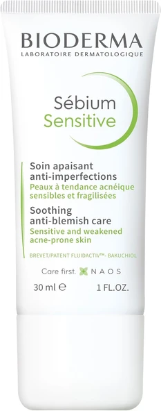 Sébium Sensitive Karma, Yağlı Akne Eğilimli Ciltler Yatıştırıcı Nemlendirici Bakım Kremi 30 Ml ürün görseli 1