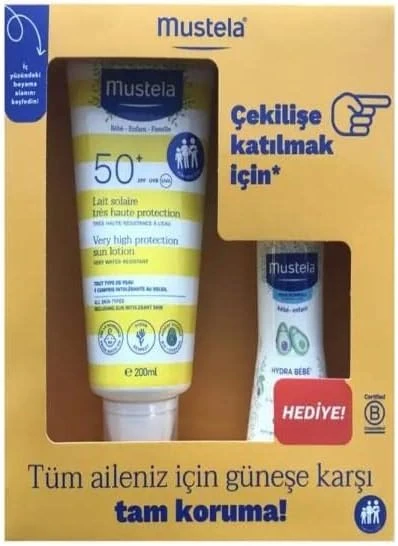 Çok Yüksek Koruma Güneş Kremi Spf50 200Ml - Hediye Hydra Bebe Gentle-Cleansing 100Ml ürün görseli 1