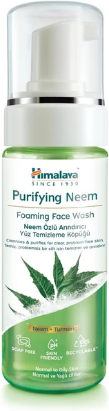 Himalaya Since 1930 Arındırıcı Yüz Temizleme Köpüğü, Neem, Zerdeçal, Parabensiz, Normal Yağlı Ciltler, 150 Ml ürün görseli 1