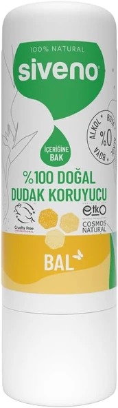 Siveno%100 Doğal Dudak Bal Bitkisel Lipbalm Dudak Kremi Nemlendirici Parlatıcı Onarıcı 6 G ürün görseli 1