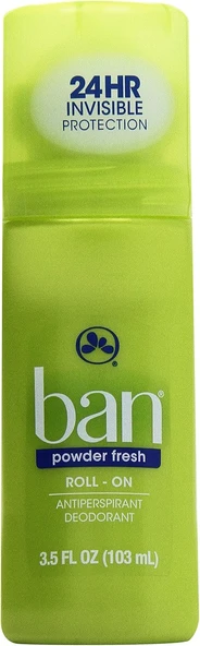 Ban Invisible Roll On Antiperspirant Deodorant Powder Fresh 3.5 Fl Oz 103 Ml ürün görseli 1