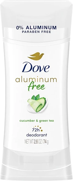 Güvercin%0 Alüminyum Deodorant Çubuk Koltuk Altı Bakımı Salatalık Yeşil Çay Için Tahriş Etmeyen, 2,6 Oz ürün görseli 1