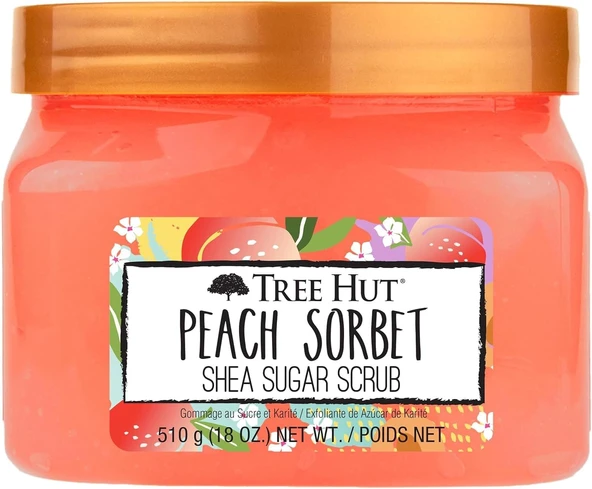 Treehut Tree Hut Peach Sorbet Shea Sugar Scrub Vücut Peelingi 510Gr ürün görseli 1