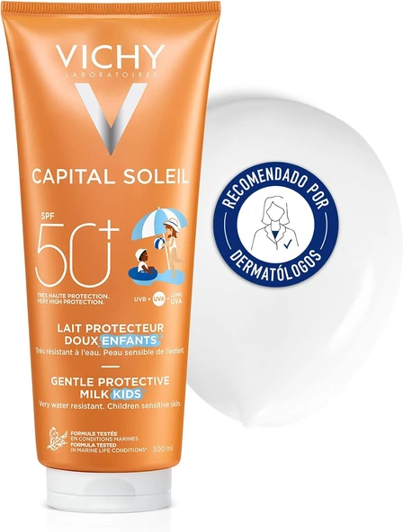 Capital Soleil Gentle Protective Milk Çocuklar İçin Yüksek Korumalı Yüz Vücut Sütü Spf 50 (300 Ml) ürün görseli 1