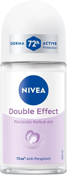 Kadın Roll-On Deodorant Double Effect 50Ml, 72 Saat Anti-Perspirant Koruma, Alkolsüz, Pürüzsüz Koltuk Altı ürün görseli 1