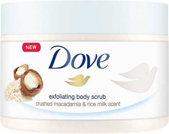 Vücut Peelingi Macadamia Fındığı Pirinç Sütü 225 Ml Beyaz ürün görseli 1