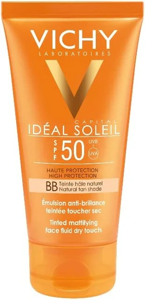 Capital Soleil Tinted Dry Touch Renkli Dokulu Yüksek Korumalı Yüz Emülsiyonu Spf 50, 50.0 Ml | Renkli Yüksek Güneş Koruması, Nemlendirme, Anında Bronzlaşma, Emülsiyon Kuru Dokunuş, Karışık Y ürün görseli 1
