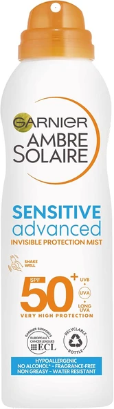 Ambre Solaire Sensitive Advanced Güneş Sprey Gkf 50+ 200 Ml ürün görseli 1