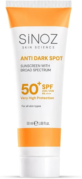 Sinozspf 50 Karşıtı Yüksek Yüz Güneş Kremi 50 Ml Normal Kuru Ciltler Için ürün görseli 1