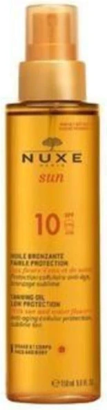 Nuxe-Sun Güneş Bronzlaştırıcı Yüz Vücut Yağı Spf 10 150 Ml ürün görseli 1