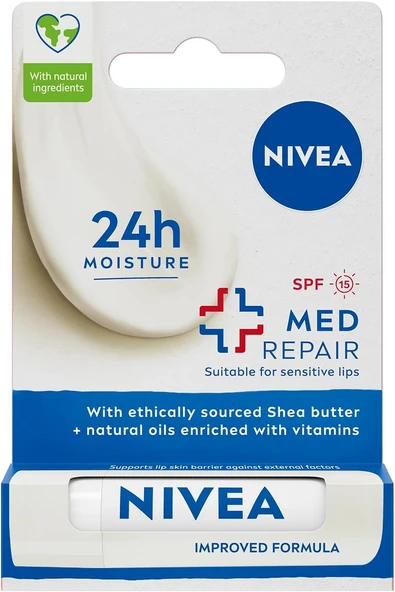 Med Repair Dudak Bakım Kremi, 24 Saat Nem,Doğal Yağlar Ile Çatlamış Dudak Bakım,Spf 15 (4,8 Ml) ürün görseli 1