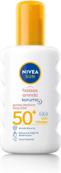 Sun Spf50 Hassas Ciltlere Özel Çok Yüksek Güneş Sprey 200Ml, Güneş Alerjisine Karşı Etkili,Kokusuz ürün görseli 1