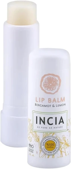 Incia%100 Doğal Dudak Besleyici Bergamot & Limon Bitkisel Nemlendirici Dudak Bakım Kremi 6 G ürün görseli 1