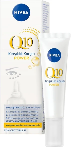 Q10 Power Kırışık Karşıtı Sıkılaştırıcı Göz Kremi, 15 Ml, Hassas Göz Çevresi, Şişkinlik,Hyaluronik Asit,Kreatin,Hafif Formül ürün görseli 1