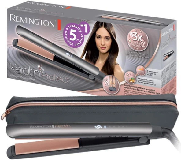 S8598 Keratin Protect Akıllı Saç Düzleştirici, Saç Hasarına Karşı 3 Kat Daha Fazla Koruma Için Isı Koruma Sensörü, Dijital Ekran, 160-230°C ürün görseli 1