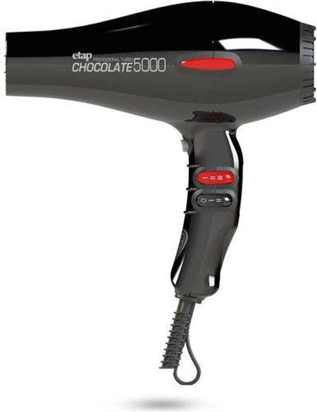 Etap Ee214 Chocolate 5000 Profesyonel Seri 2400 W Kuaför Fön Makinesi (İtalyan Motor), Siyah ürün görseli 1