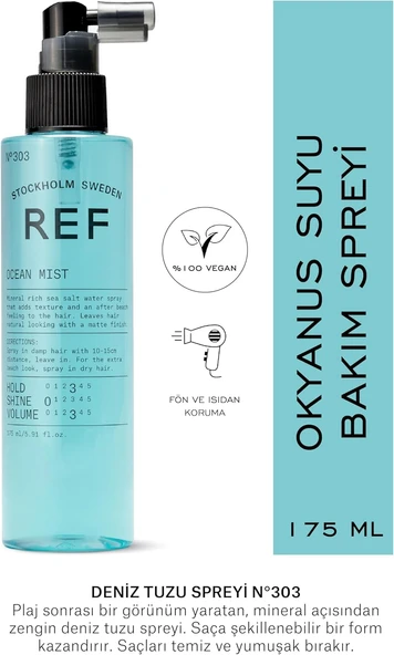Reference Of Sweden Ref Doğal Mat Hacimli Ferahlatıcı Etki Için Deniz Tuzu Spreyi 175 Ml ürün görseli 1