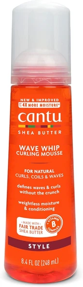 Cantu Wave Whip Curling Mousse, Shea Tereyağlı Doğal Saçlar İçin, 8,4 Oz (Ambalaj Değişebilir) ürün görseli 1