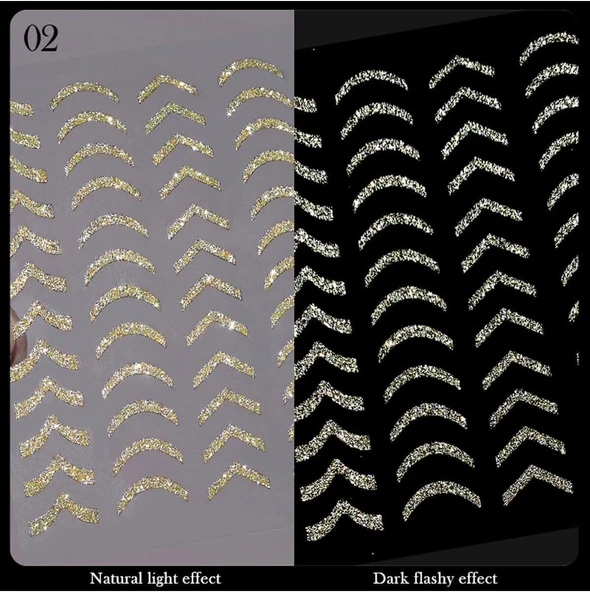 Nicole 3D Reflektif Efekt Nail Sticker Model -2 (55881-2) 3016 ürün görseli 1