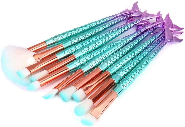 10 Lu Set Denizkızı Makyaj İnce Fırça Set Güzellik Kozmetik Ekipmanları ürün görseli 1