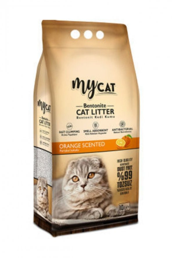 Portakal Kokulu Topraklaşan Kedi Kumu 10lt ürün görseli 1