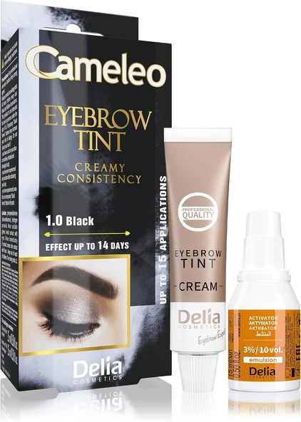 Delia Cameleo Eyebrow Tint Amonyaksız Kaş Boyası Siyah ürün görseli 1