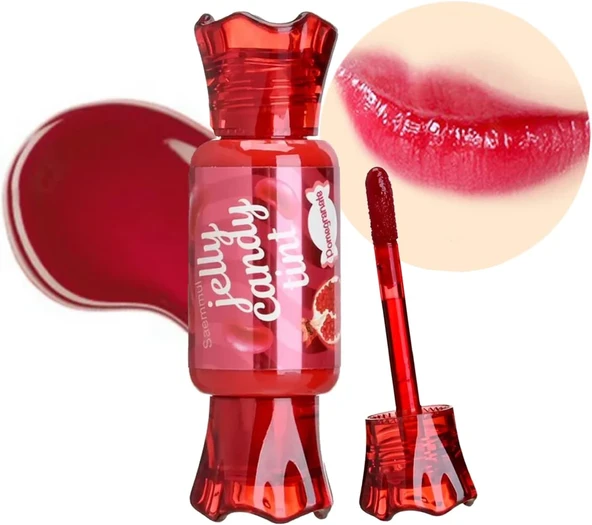 The Saem Saemmul Jelly Candy Nem Sağlayan Parlak Görünümlü Tint - 01 Pomegranate ürün görseli 1