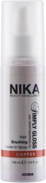 Nika Canlandırıcı Saç Spreyi Bakır Yansıma - Gloss Therapy Copper Renk 100 Ml ürün görseli 1