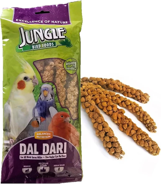Jungle Kuşlar İçin Doğal Dal Darı 5'Li Paket ürün görseli 1