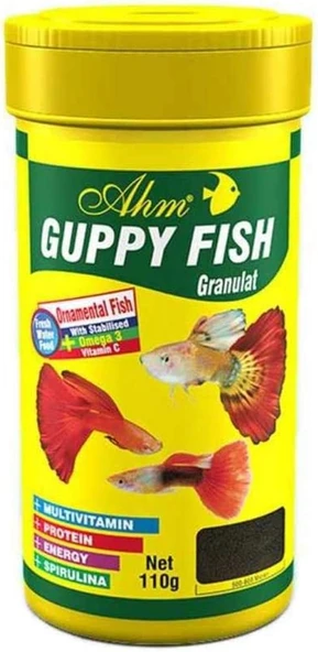 Ahm Guppy Granul Food 100 Ml Balık Yemi ürün görseli 1