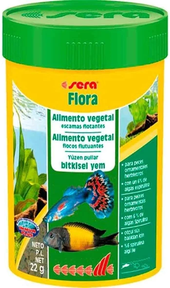 Sera Flora Nature Bitkisel Balık Yemi 100 Ml 22 Gr ürün görseli 1