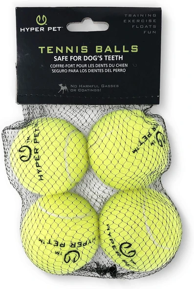 Hyper Pet Tenis Oyun Topu Yeşil 4'Lü Paket (Orta Boy) ürün görseli 1