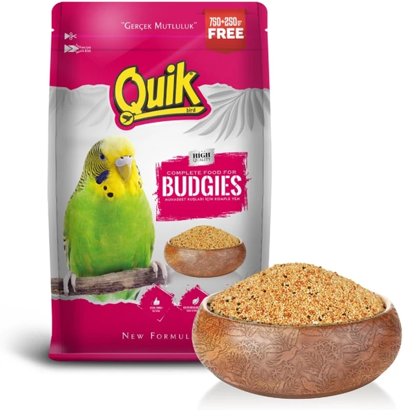 Quik Muhabbet Kuşu Yemi 750+250G ürün görseli 1