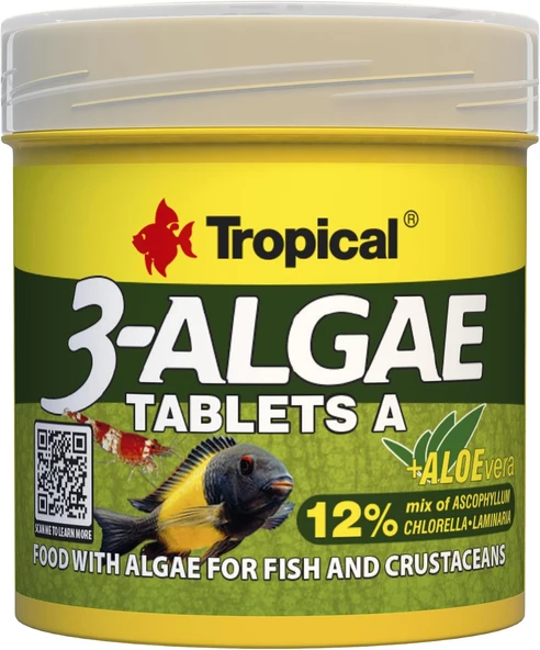 Tropical 3 Algae Tablets A 50Ml - 36Gr - 80 Adet ürün görseli 1