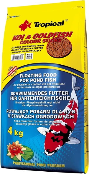 Tropical Koi Goldfish Colour Sticks Japon Yemi 4 Kg ürün görseli 1