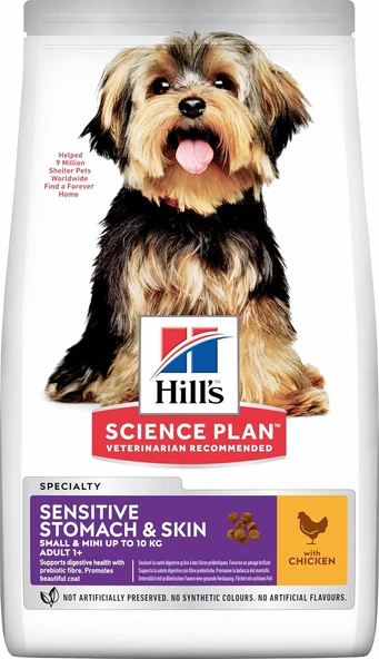 Hill'S Science Plan Hassas Mide & Deri Yetişkin Küçük Irk Tavuklu 1.5 Kg ürün görseli 1