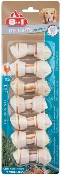 8In1 Delights Dental Xs Boy Kemik 7'Li, 84 Gr. Ödülü ürün görseli 1